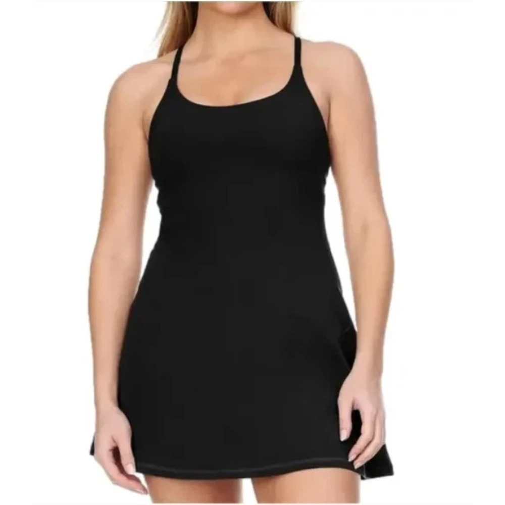 Nicole Miller Sport Golf Tennis Dress XL Moisture Wicking Crossback Black - Picture 8 of 10